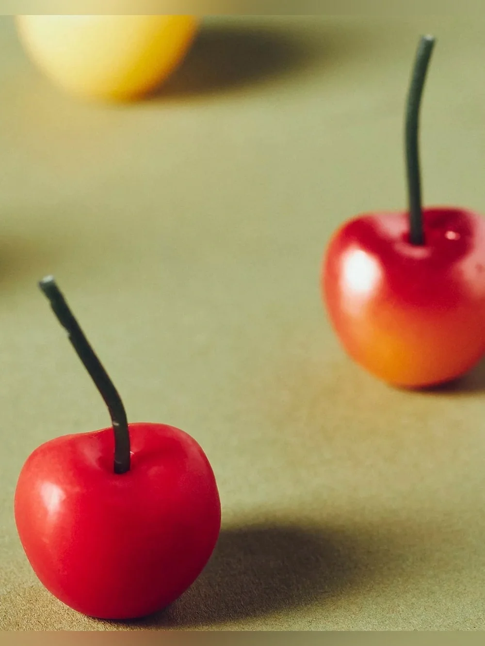 NEW Anthropologie Cherry Shaped Wax Decorative Candles, Set of 4 🍒